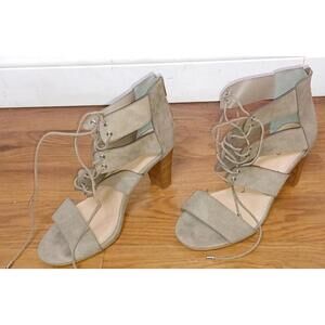 Torrid platform heels 11 women's strappy taupe